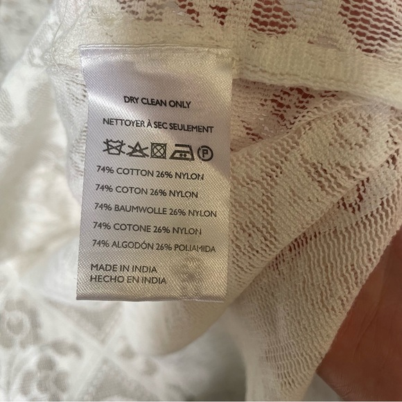 Anthropologie The Aly Puff-Sleeve Blouse by Pilcro 3X Cottage Western Lace Top - Picture 5 of 5